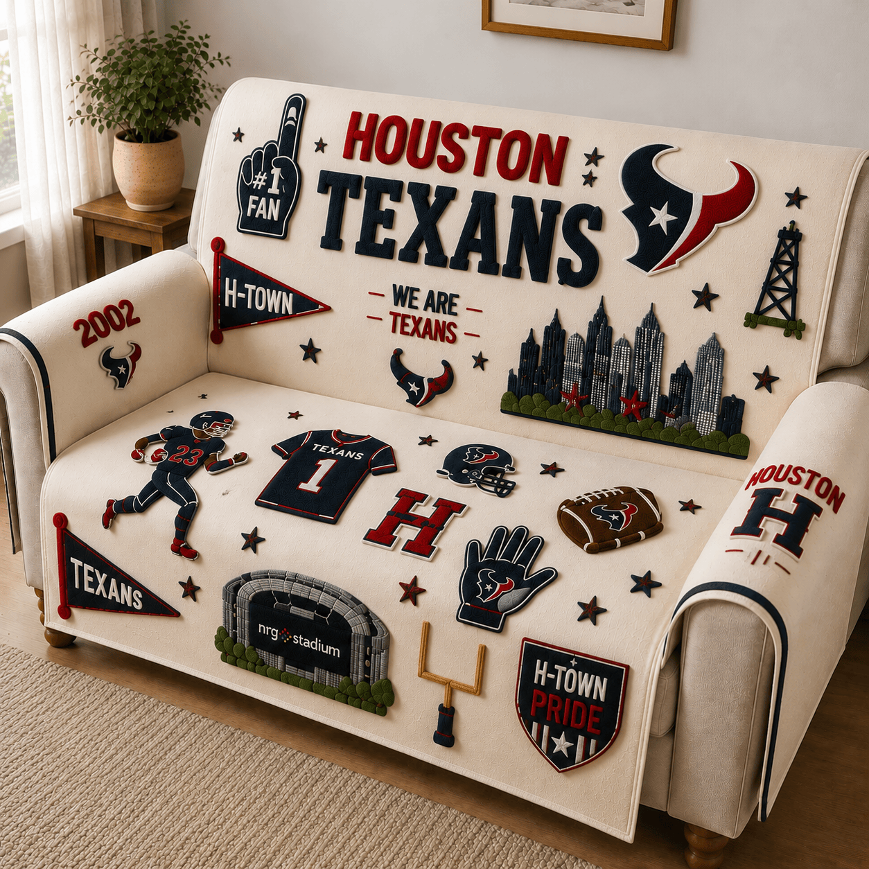 HTX Tufted Sofa Cover & Pillow Set DNBN