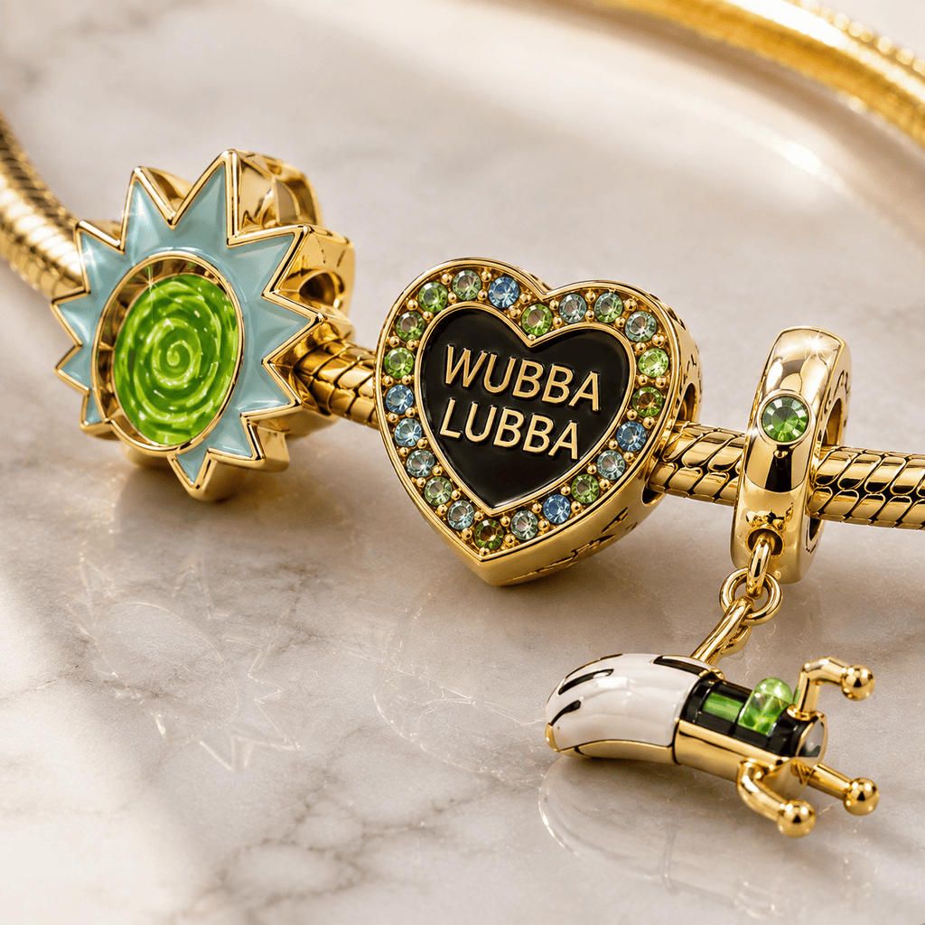 RICKM Gold Charm Bracelet Set BMD