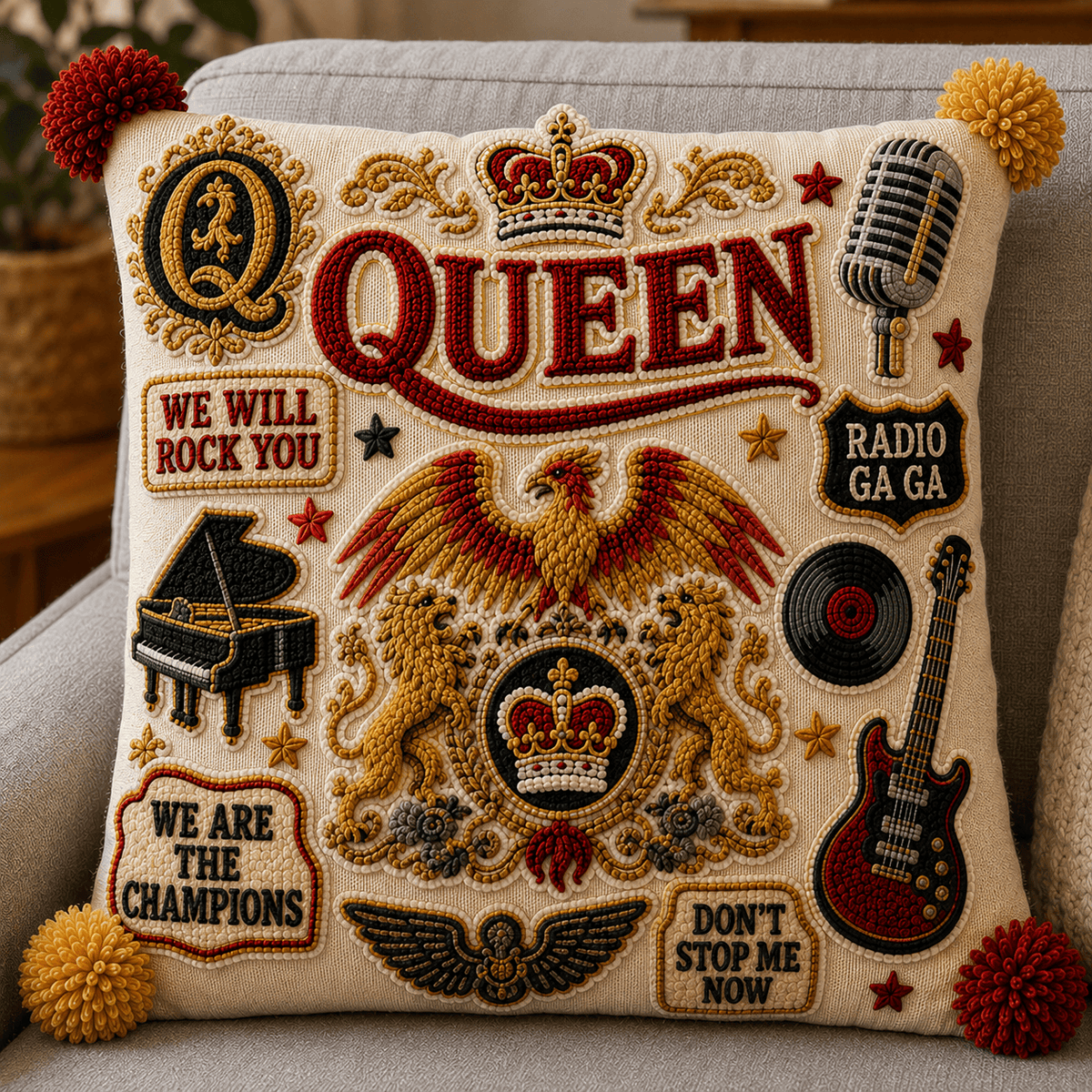 QNN Tufted Sofa Cover & Pillow Set NTKO