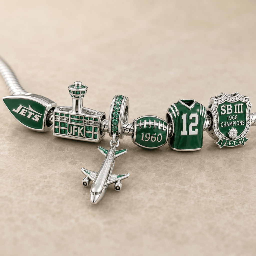 NYJ Silver Charm Bracelet Set NTVA