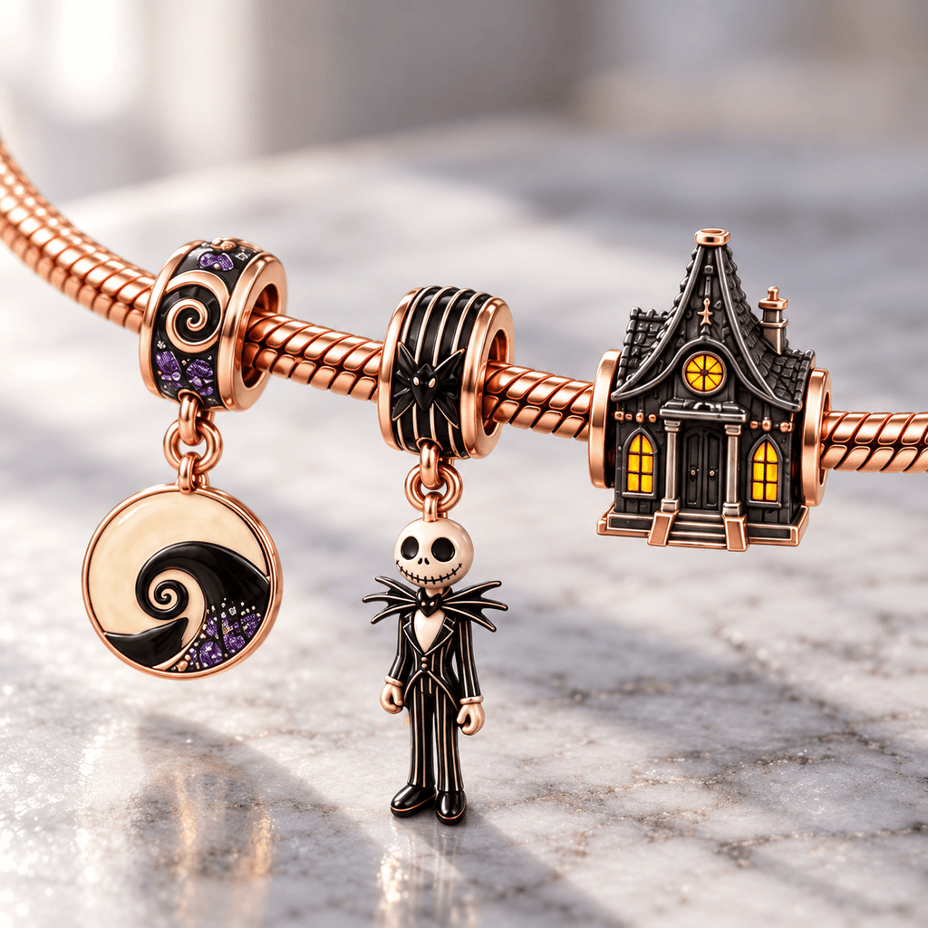 TNBC Rose Gold Charm Bracelet Set HQH