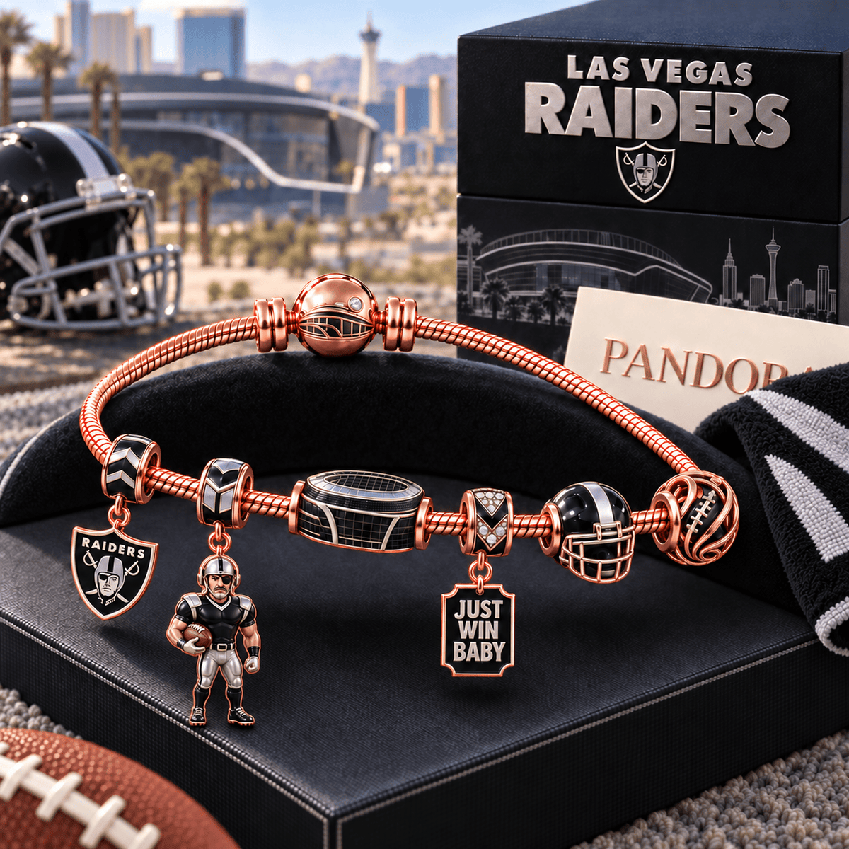 LVR Rose Gold Charm Bracelet Set HQH