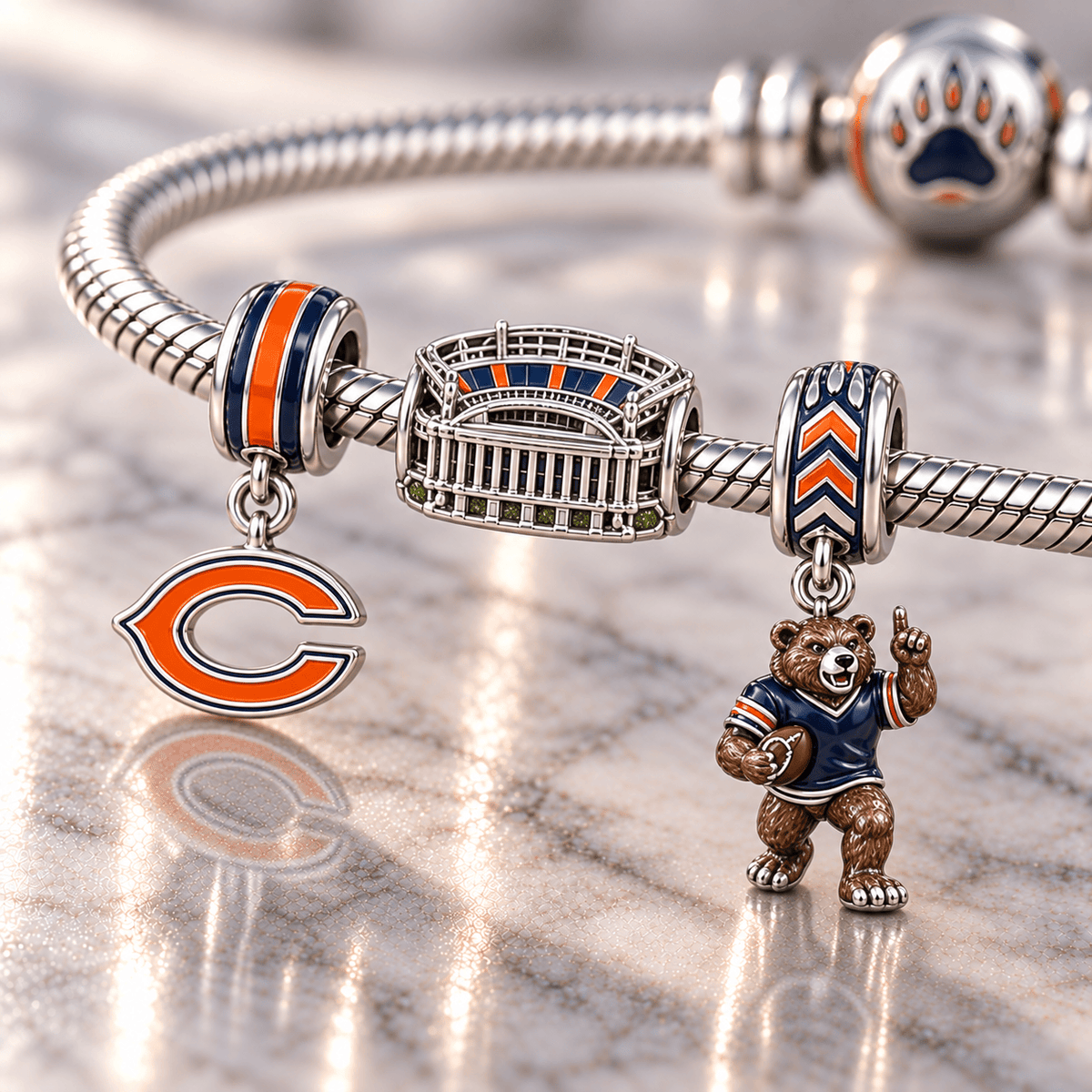 CCB Silver Charm Bracelet Set HQH