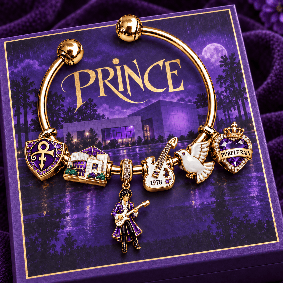 PRCE Silver Charm Bracelet Set NTVA